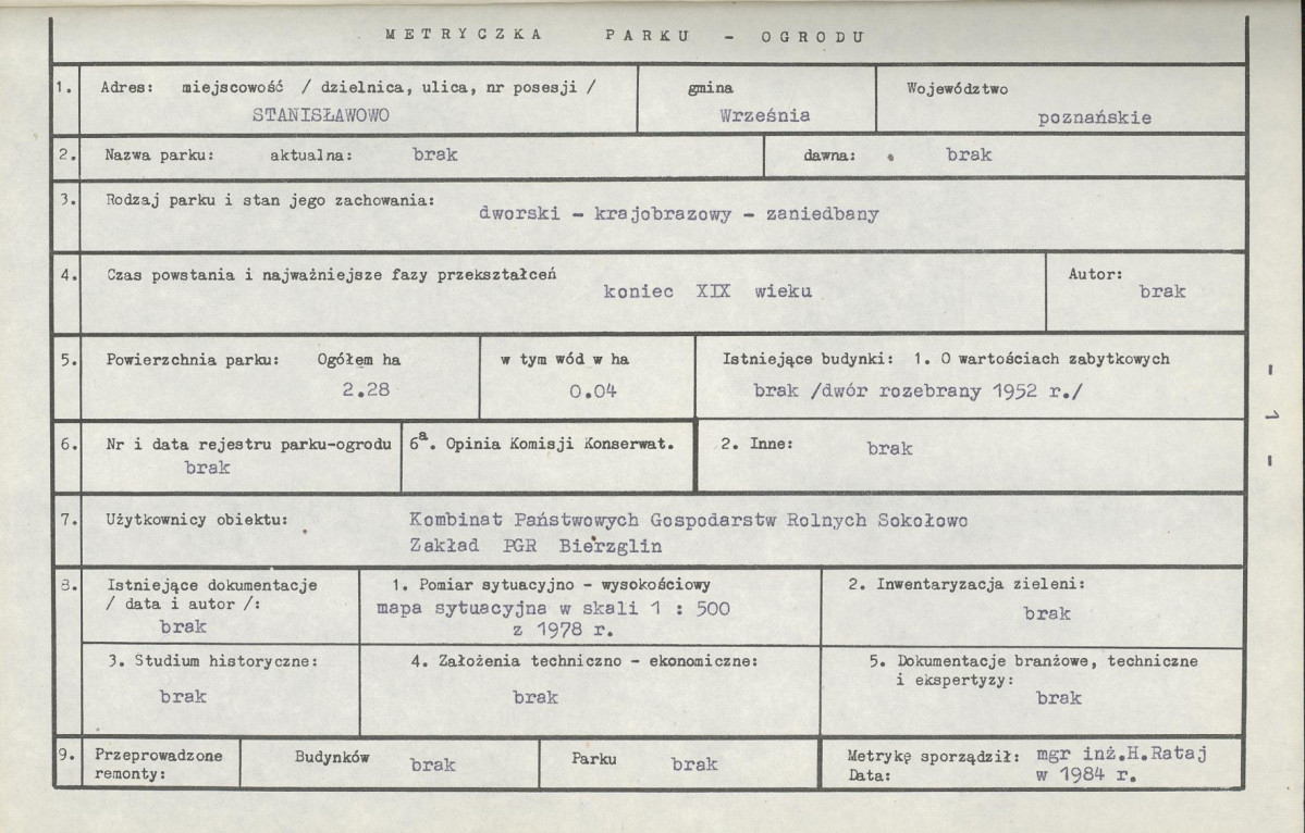 Ewidencja parkowa, skan nr 7