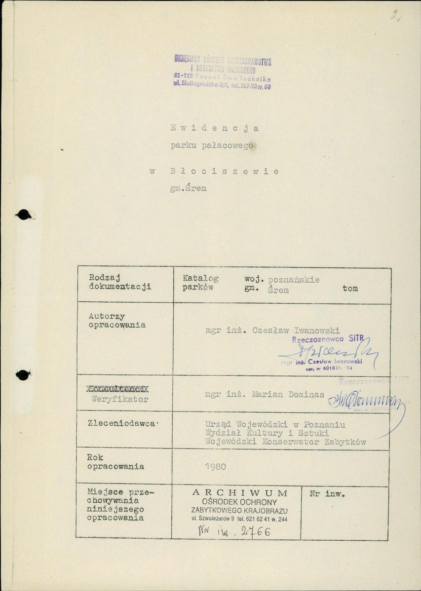 EP - Ewidencja parkowa, skan nr 4