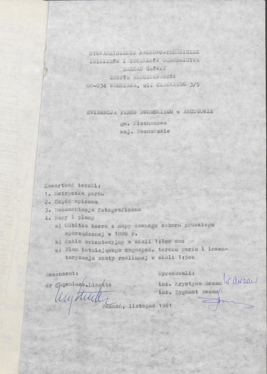 Ewidencja parkowa, skan nr 4