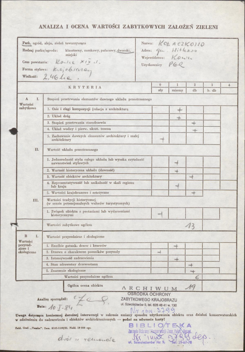 EP - Ewidencja parkowa, skan nr 3