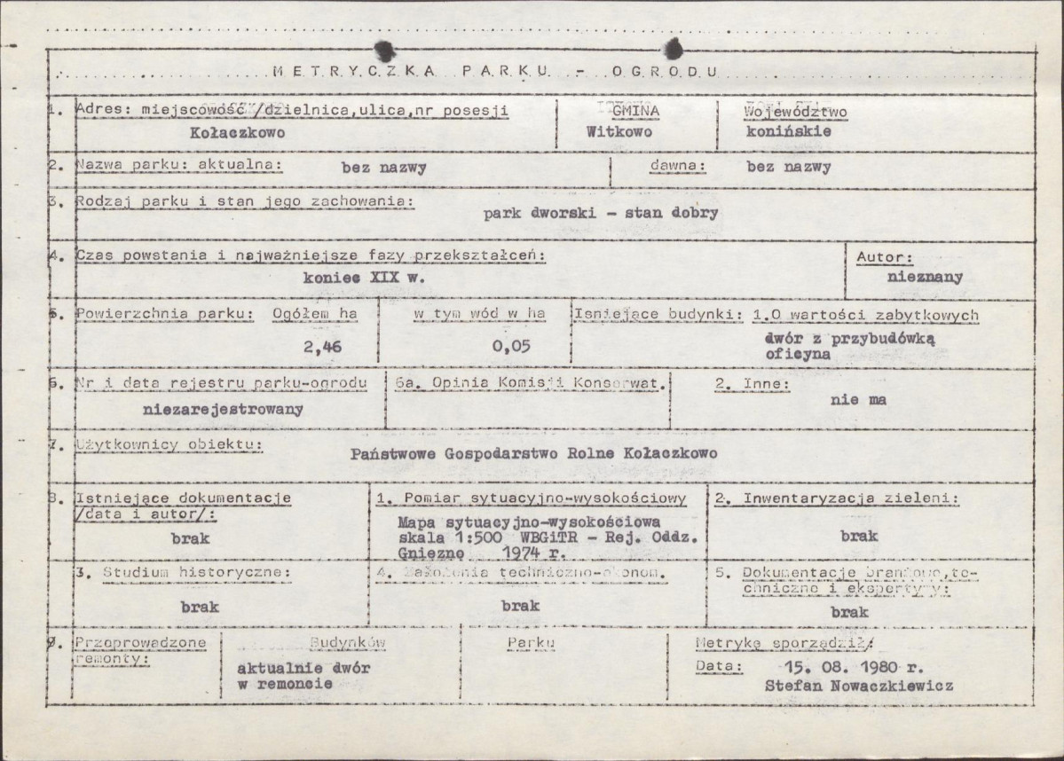 EP - Ewidencja parkowa, skan nr 9
