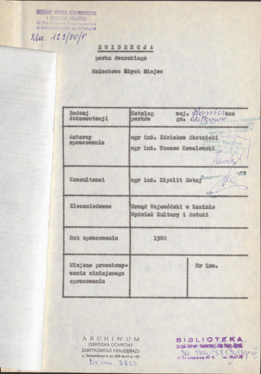 EP - Ewidencja parkowa, skan nr 4