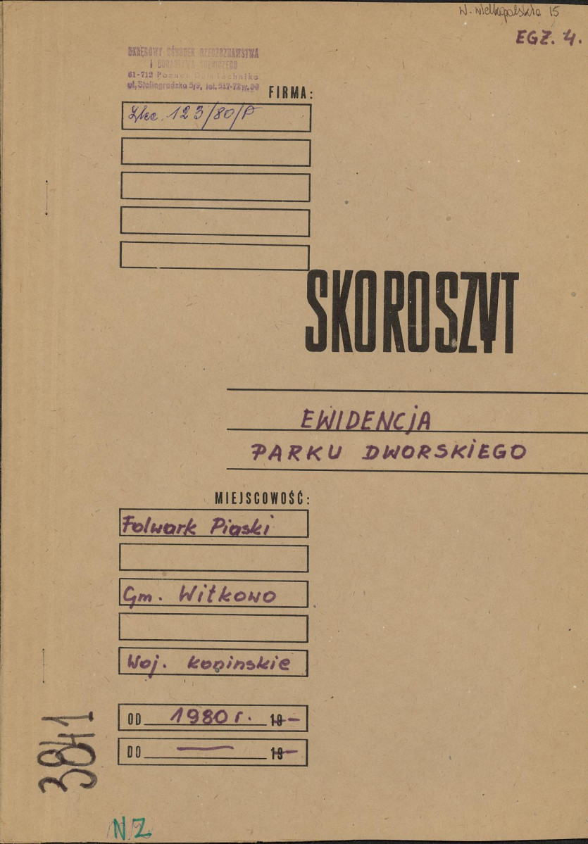 Ewidencja parkowa, skan nr 1