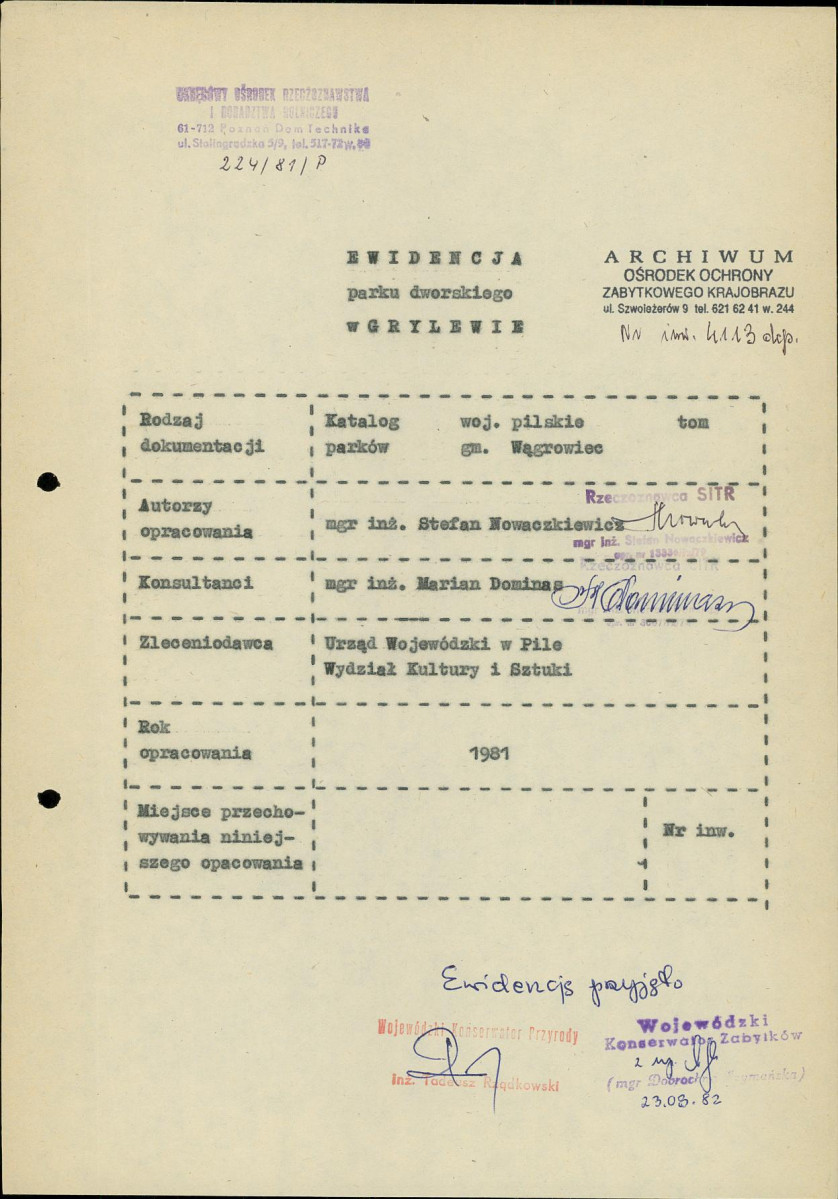 EP - Ewidencja parkowa, skan nr 5