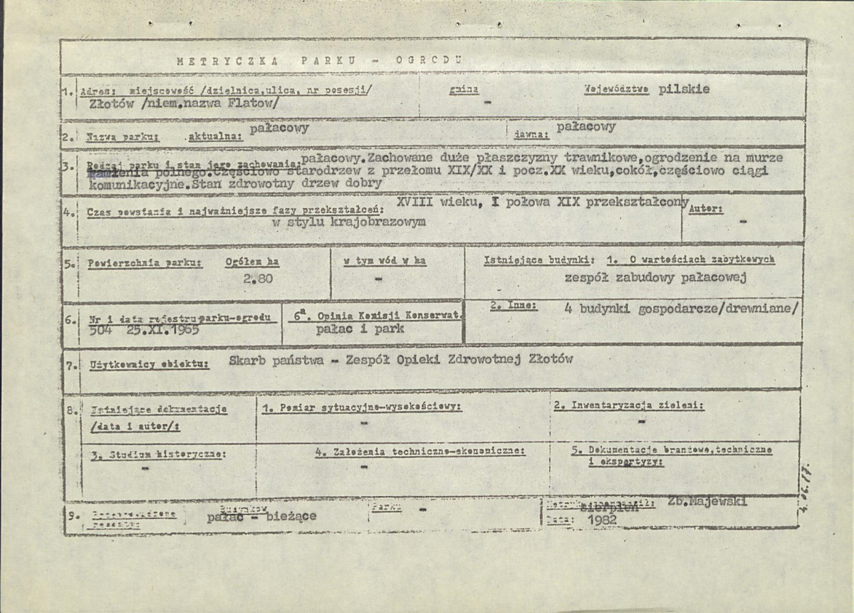 Ewidencja parkowa, skan nr 6