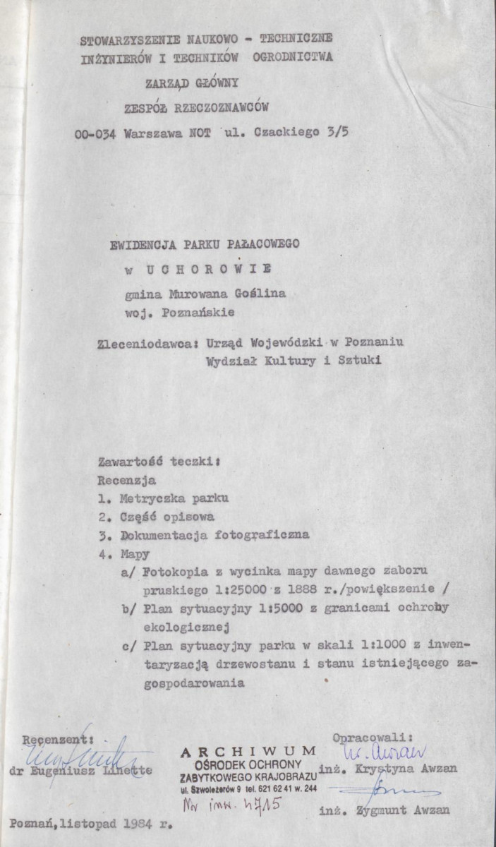 Ewidencja parkowa, skan nr 4