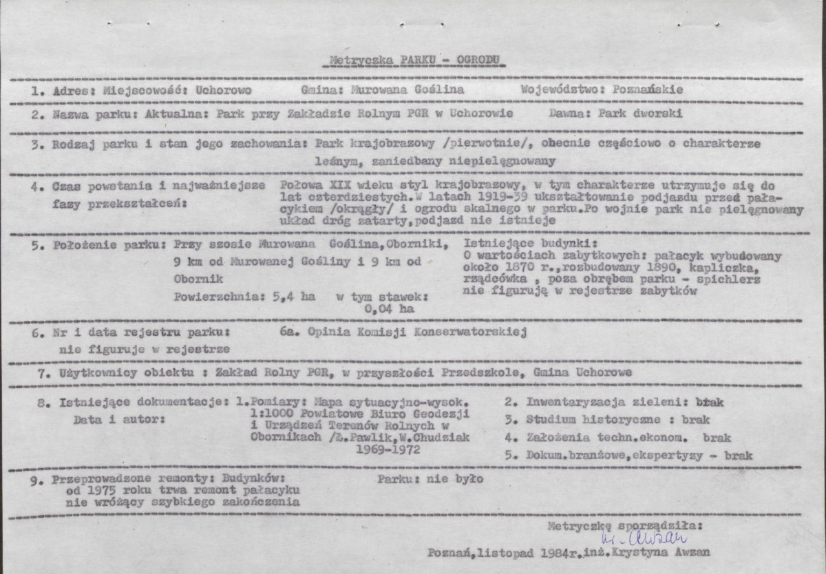Ewidencja parkowa, skan nr 6