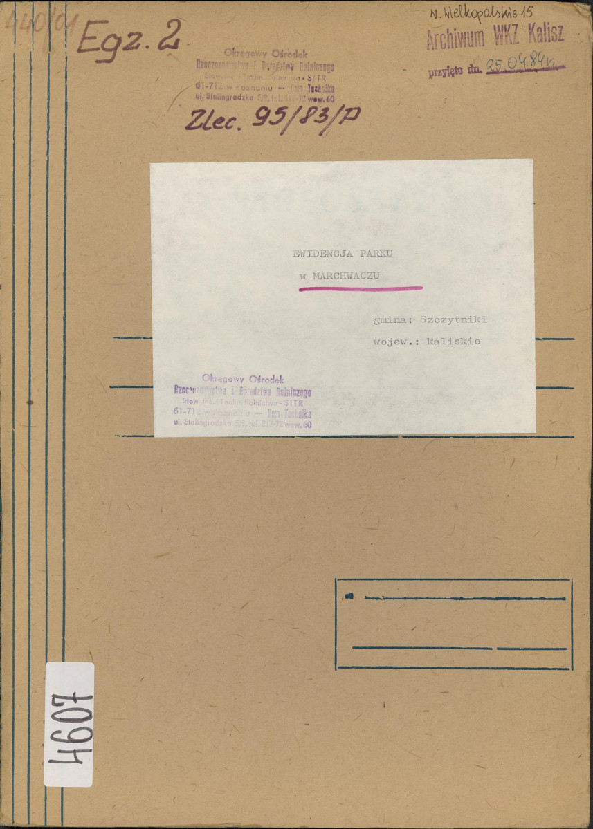 EP - Ewidencja parkowa, skan nr 1