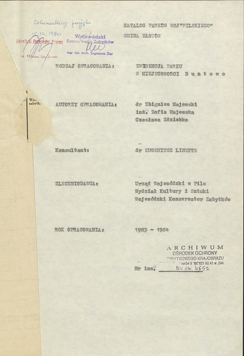 Ewidencja parkowa, skan nr 5