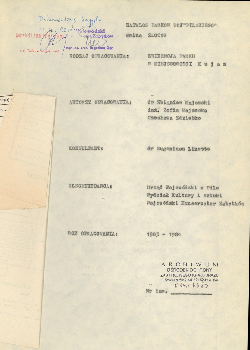 Ewidencja parkowa, skan nr 5