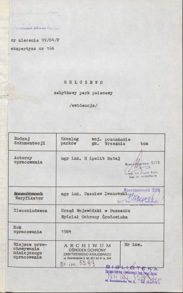Ewidencja parkowa, skan nr 4