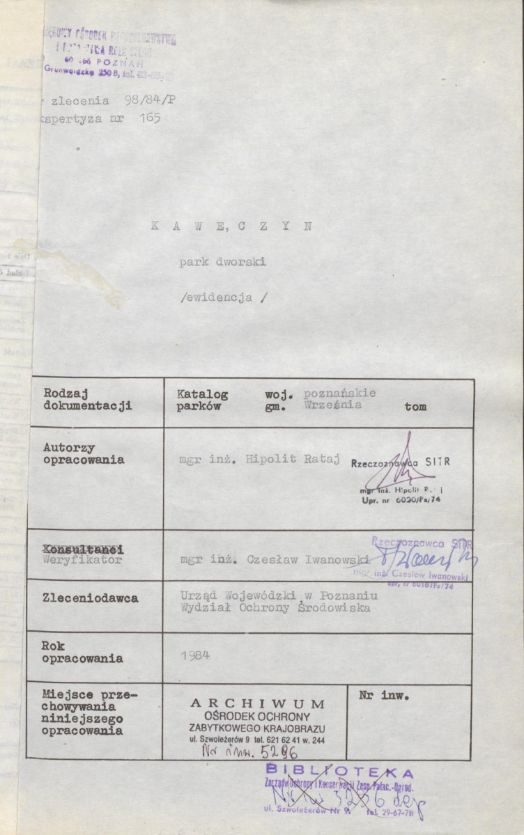 Ewidencja parkowa, skan nr 4