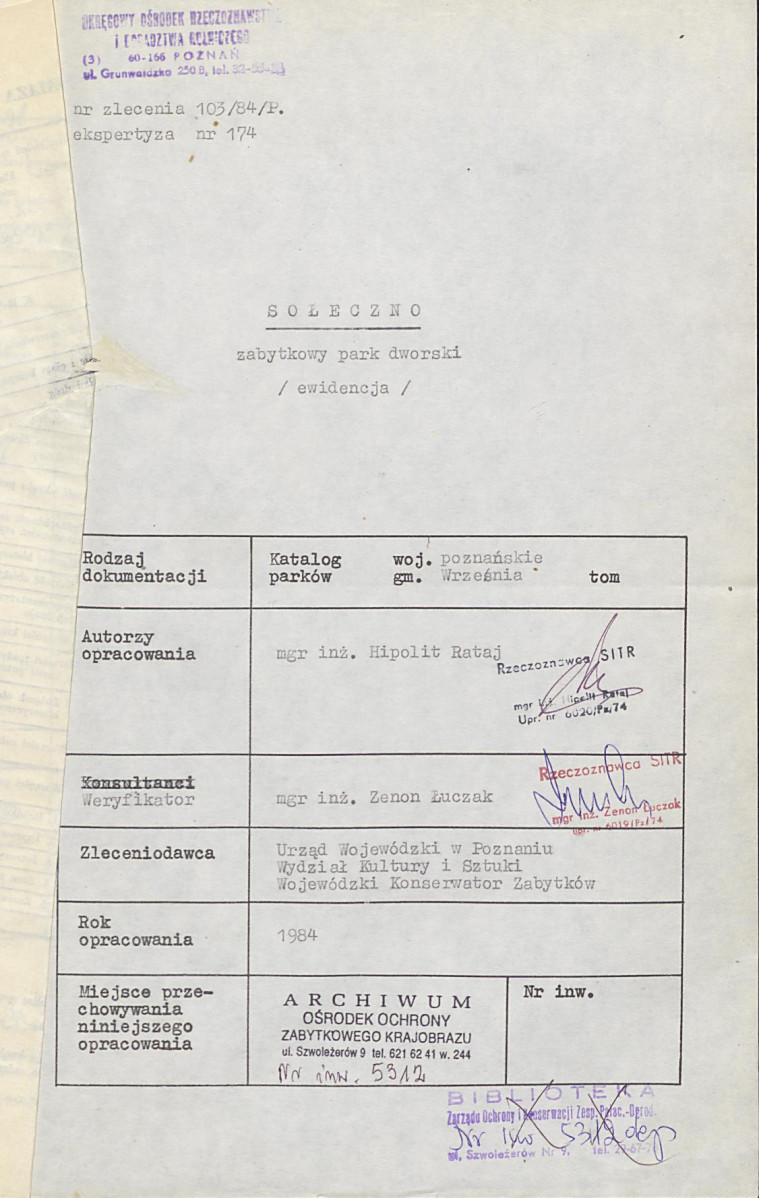 Ewidencja parkowa, skan nr 4