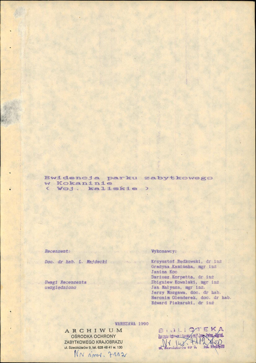 EP - Ewidencja parkowa, skan nr 4