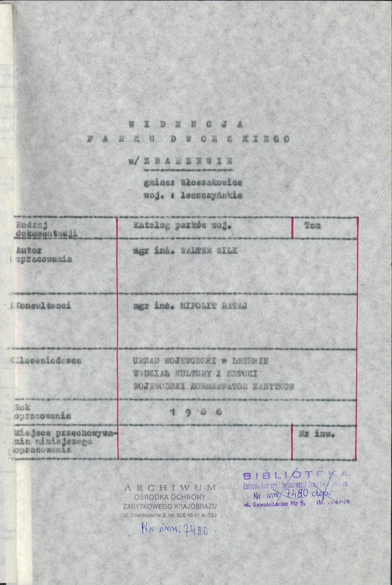Ewidencja parkowa, skan nr 4