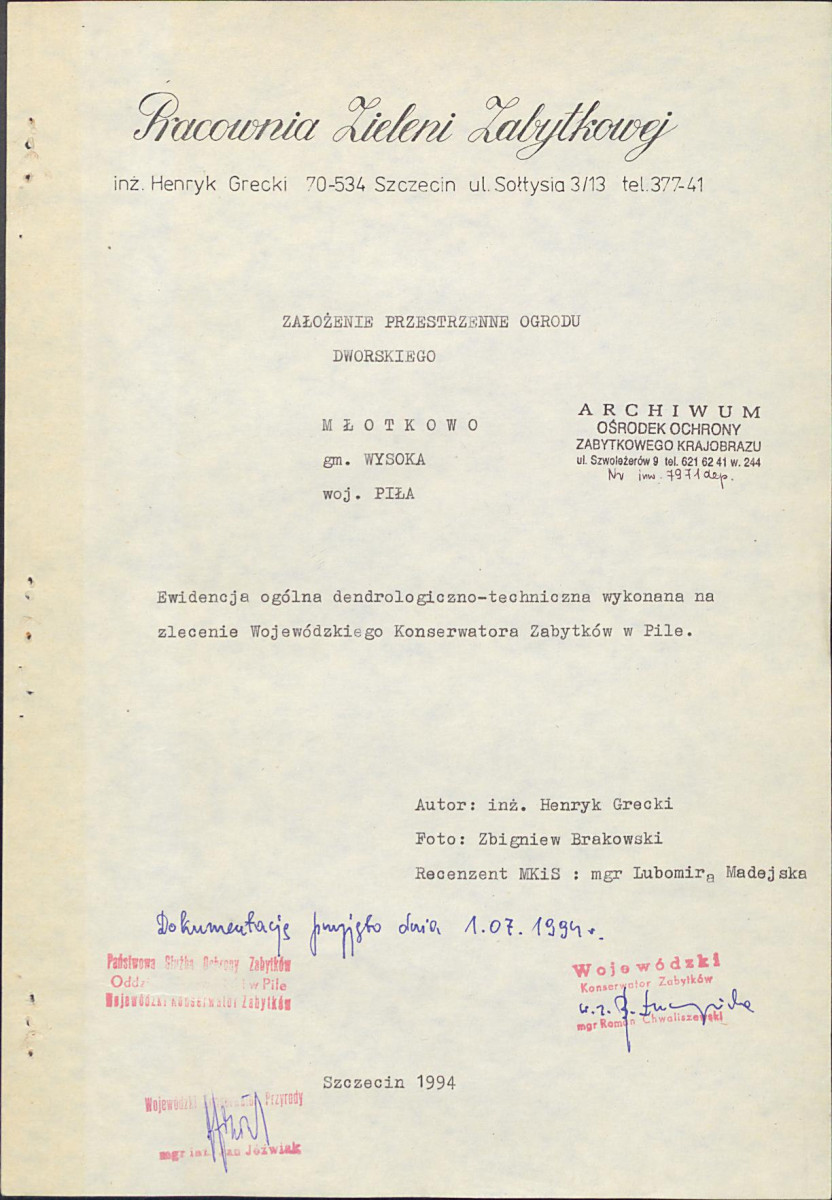 EP - Ewidencja parkowa, skan nr 4