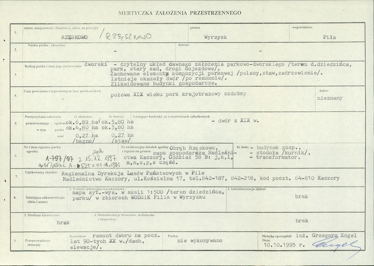 Ewidencja parkowa, skan nr 5