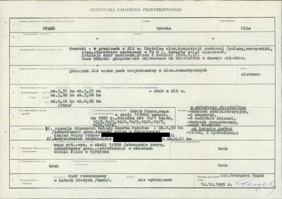 EP - Ewidencja parkowa, skan nr 5