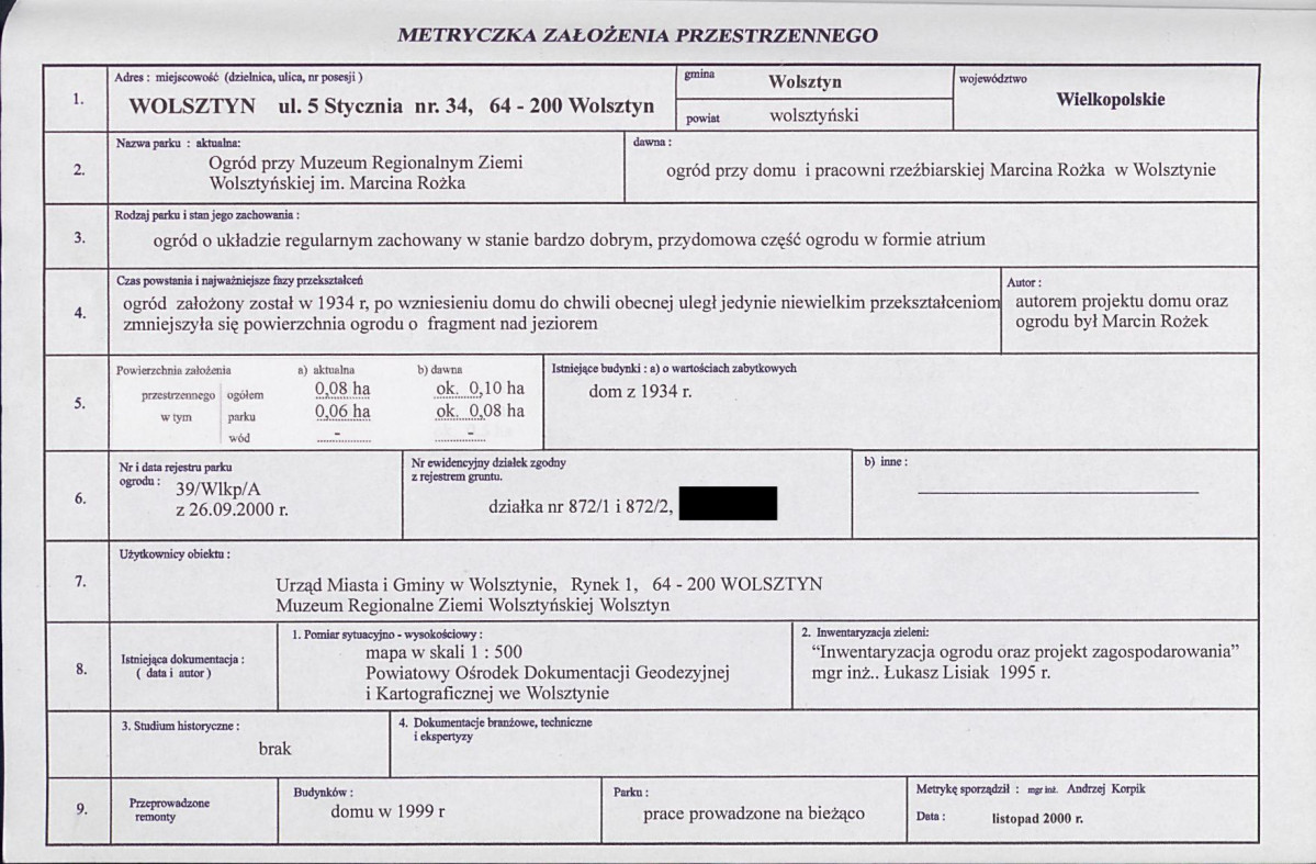 EP - Ewidencja parkowa, skan nr 3