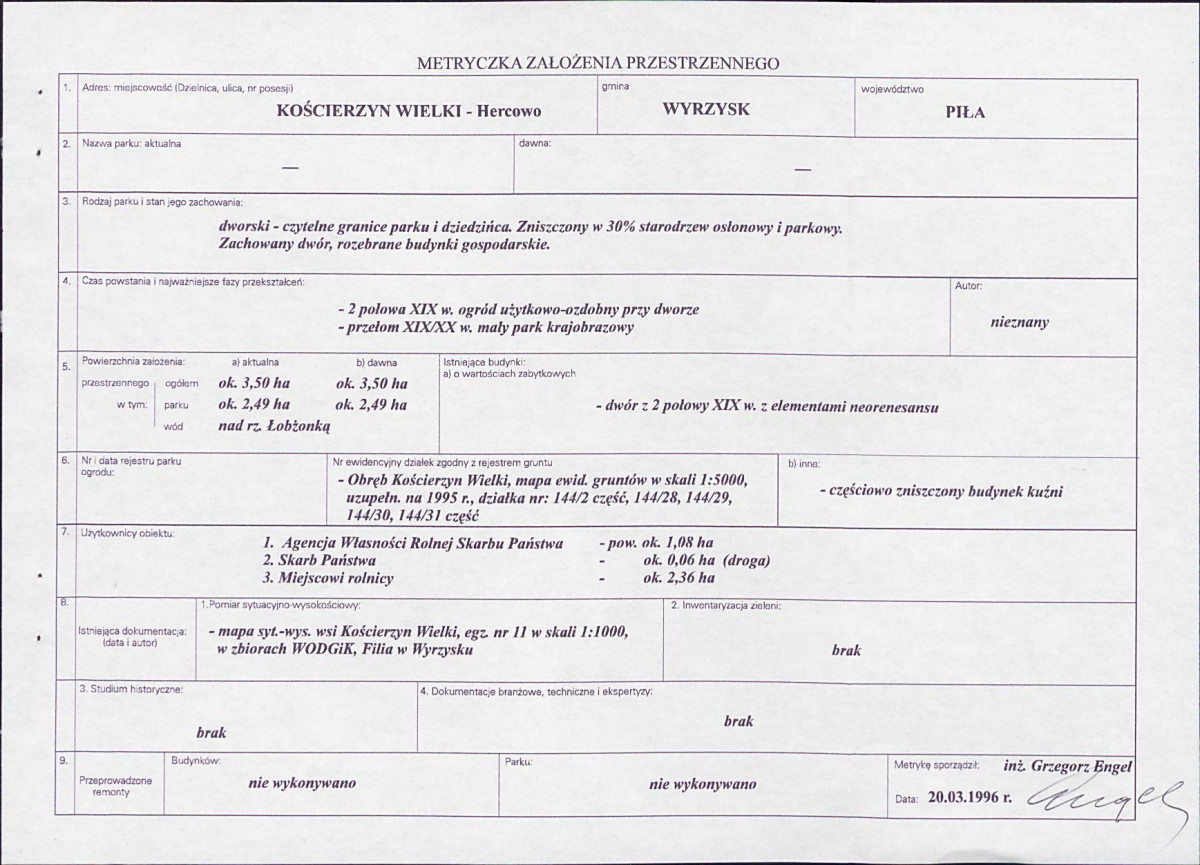 EP - Ewidencja parkowa, skan nr 5