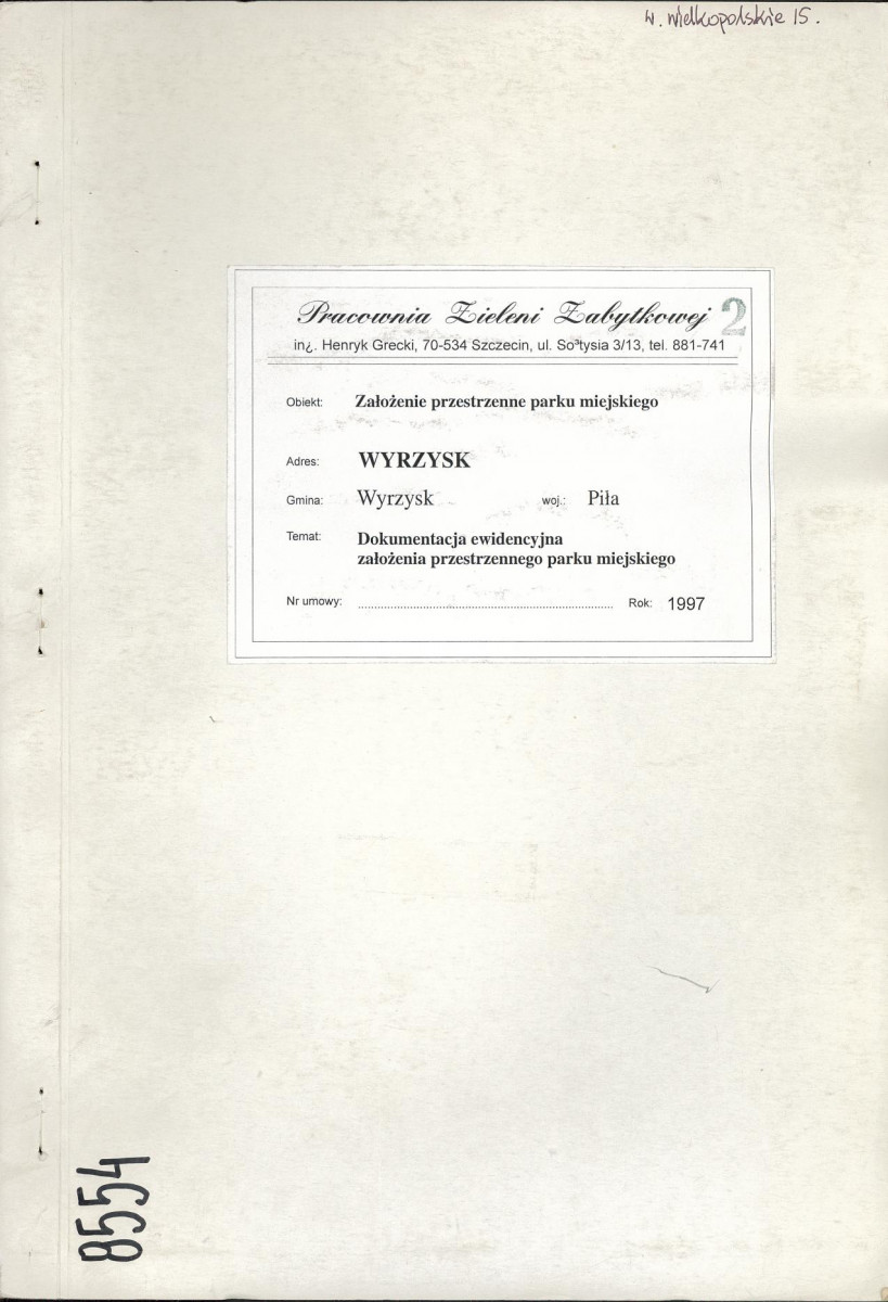 EP - Ewidencja parkowa, skan nr 1