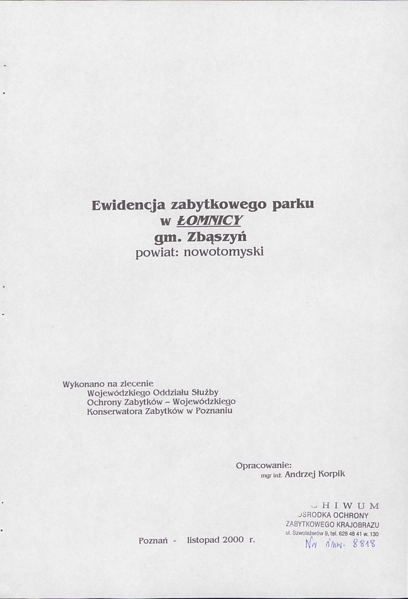 Ewidencja parkowa, skan nr 4