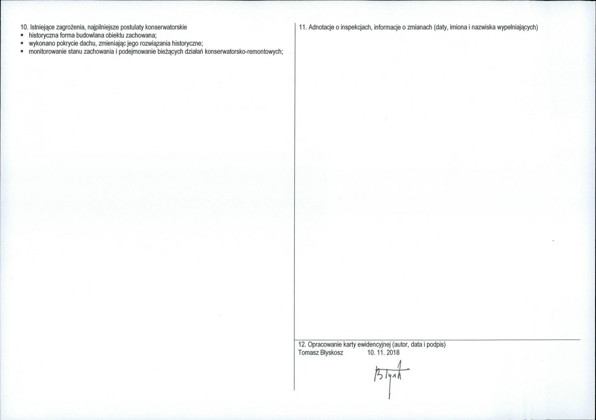 KEZN - Karta obiektu niewpisanego do rejestru, skan nr 2