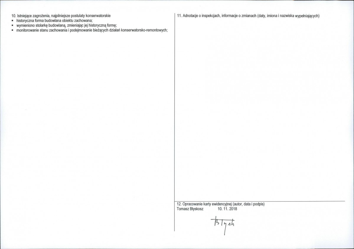 KEZN - Karta obiektu niewpisanego do rejestru, skan nr 2