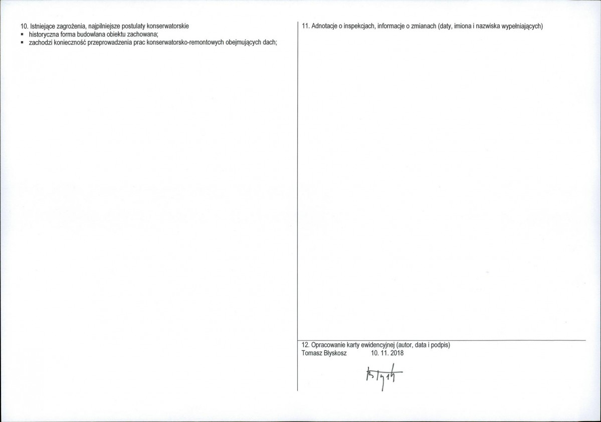 KEZN - Karta obiektu niewpisanego do rejestru, skan nr 2