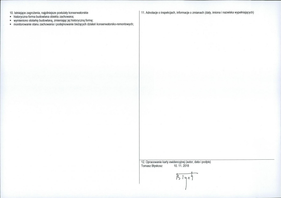KEZN - Karta obiektu niewpisanego do rejestru, skan nr 2