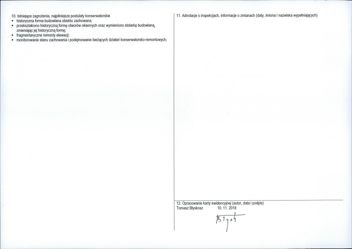 KEZN - Karta obiektu niewpisanego do rejestru, skan nr 2