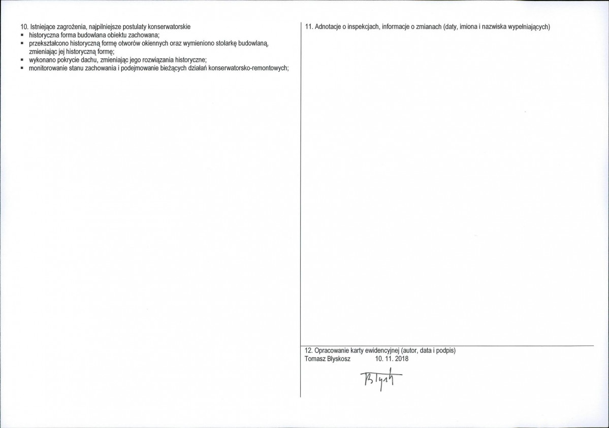 KEZN - Karta obiektu niewpisanego do rejestru, skan nr 2
