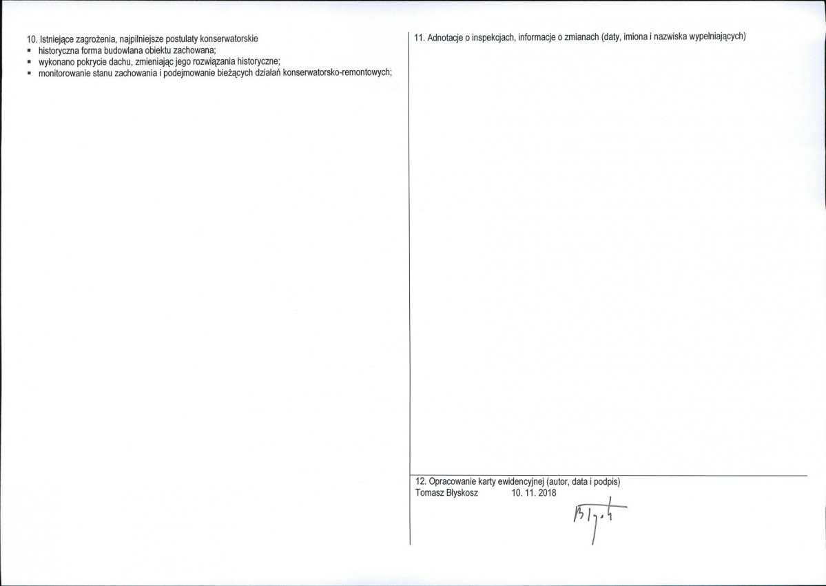 KEZN - Karta obiektu niewpisanego do rejestru, skan nr 2