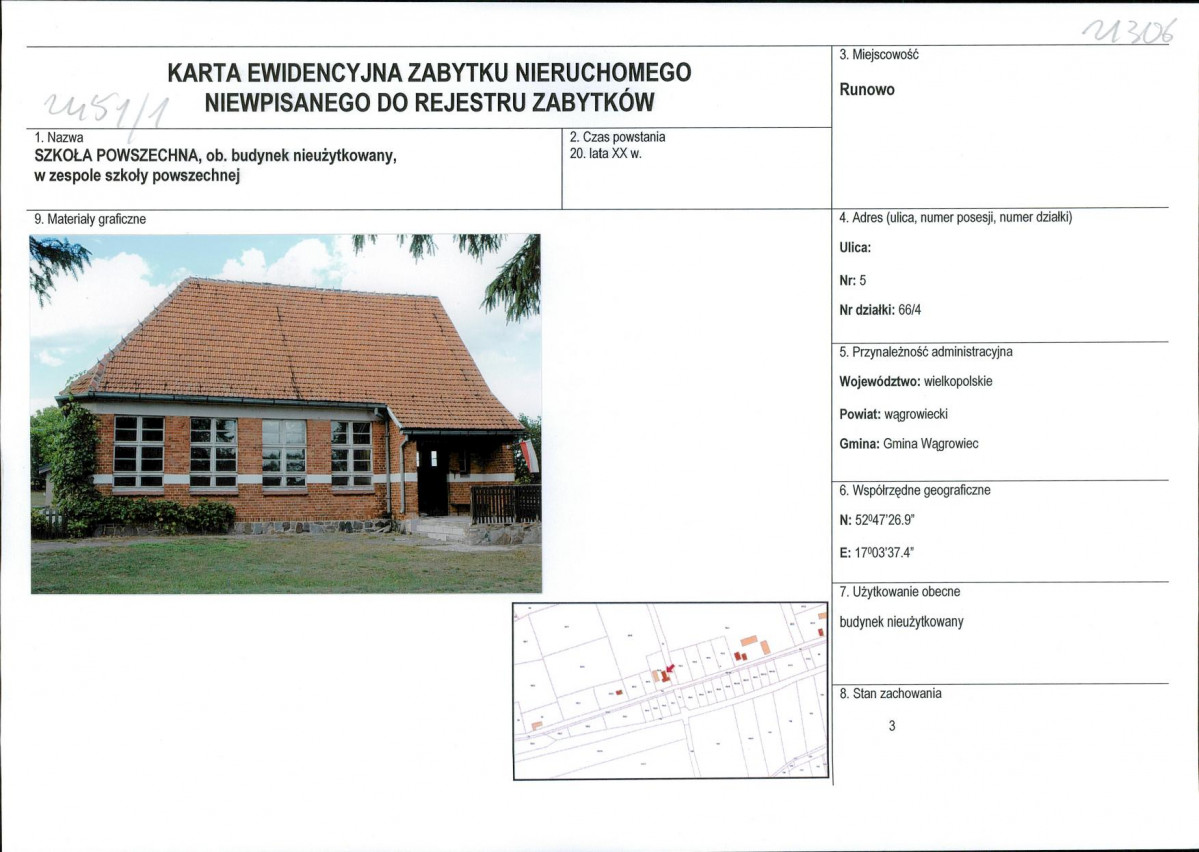 KEZN - Karta obiektu niewpisanego do rejestru, skan nr 1