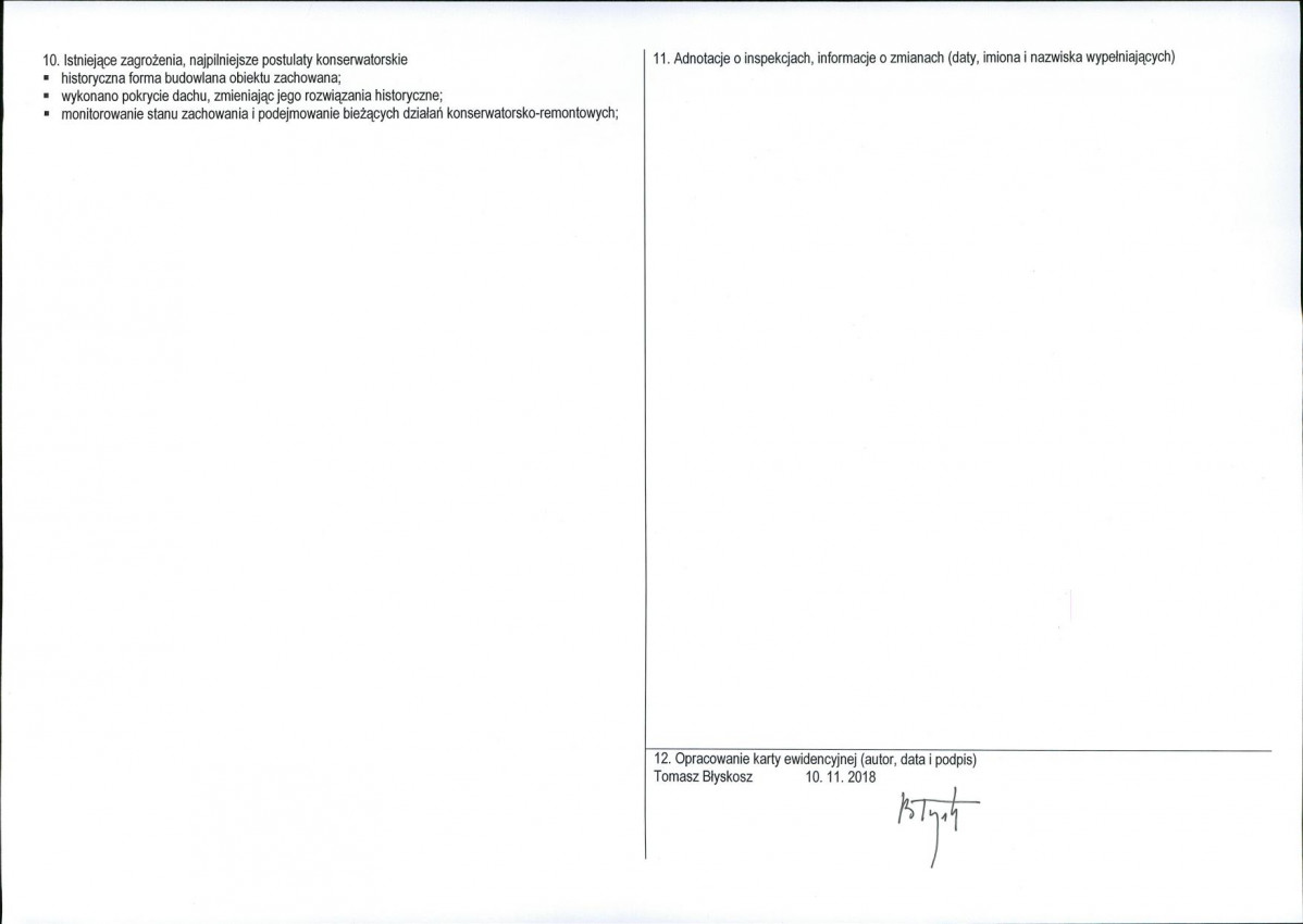 KEZN - Karta obiektu niewpisanego do rejestru, skan nr 2