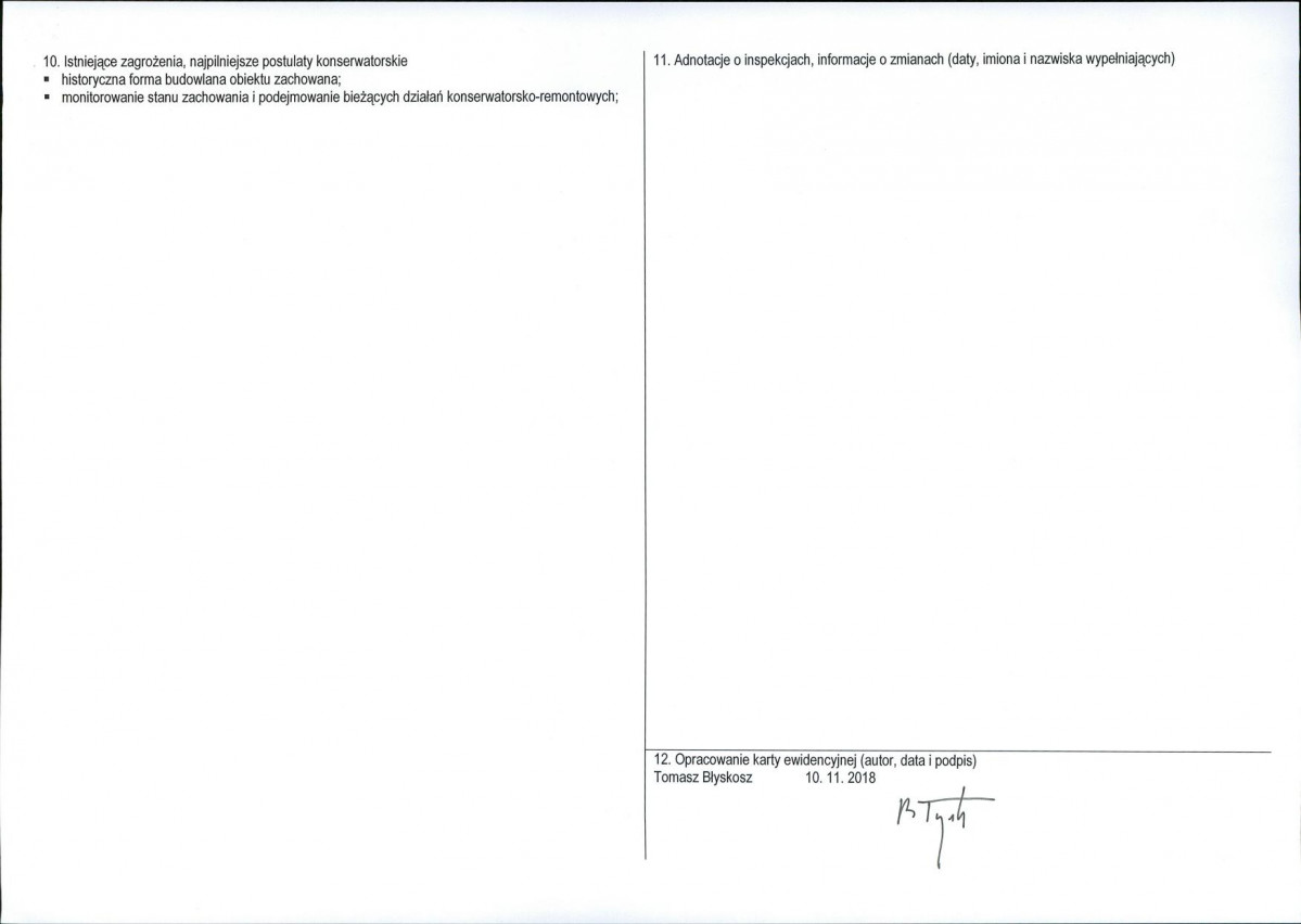 KEZN - Karta obiektu niewpisanego do rejestru, skan nr 2