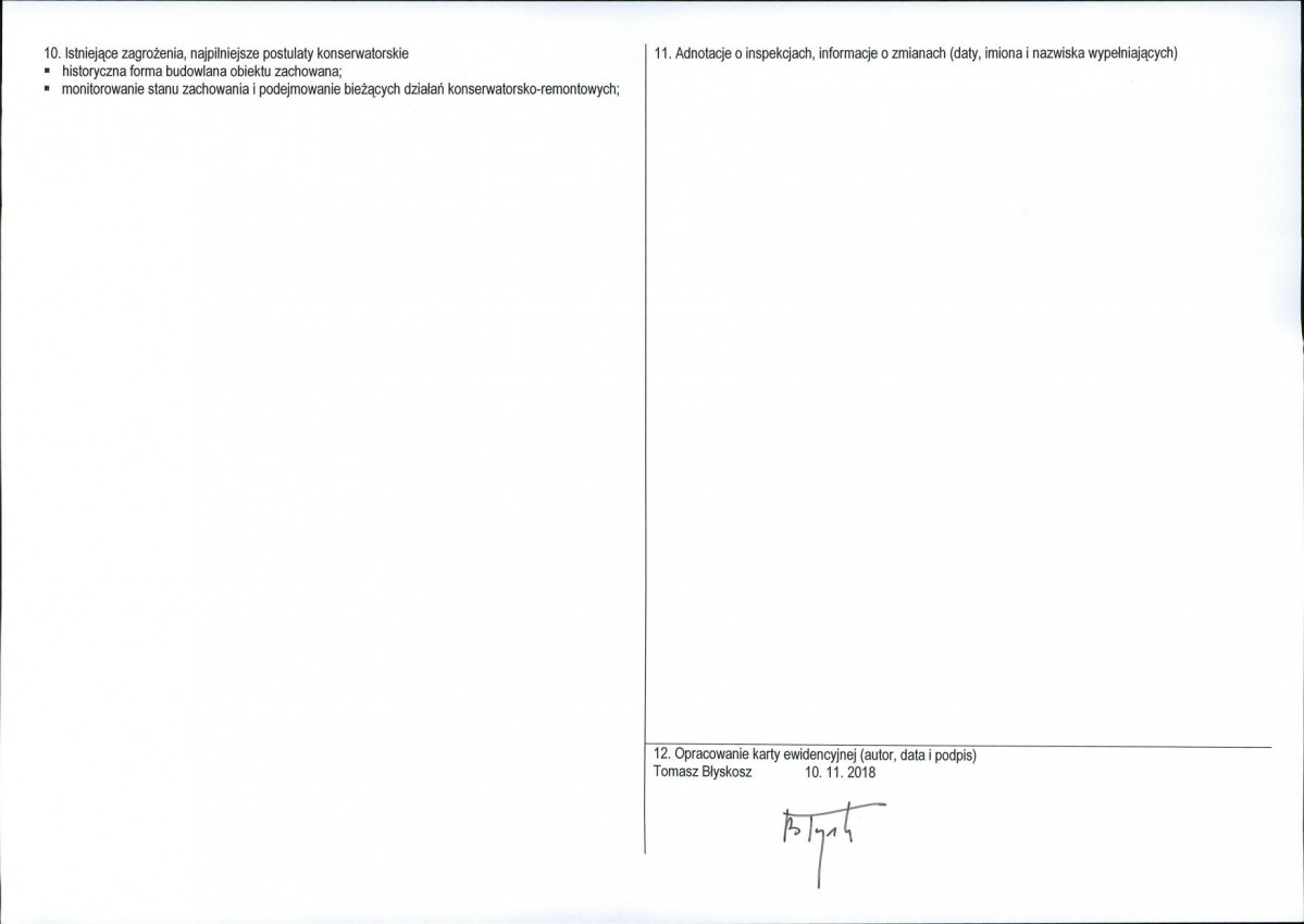 KEZN - Karta obiektu niewpisanego do rejestru, skan nr 2