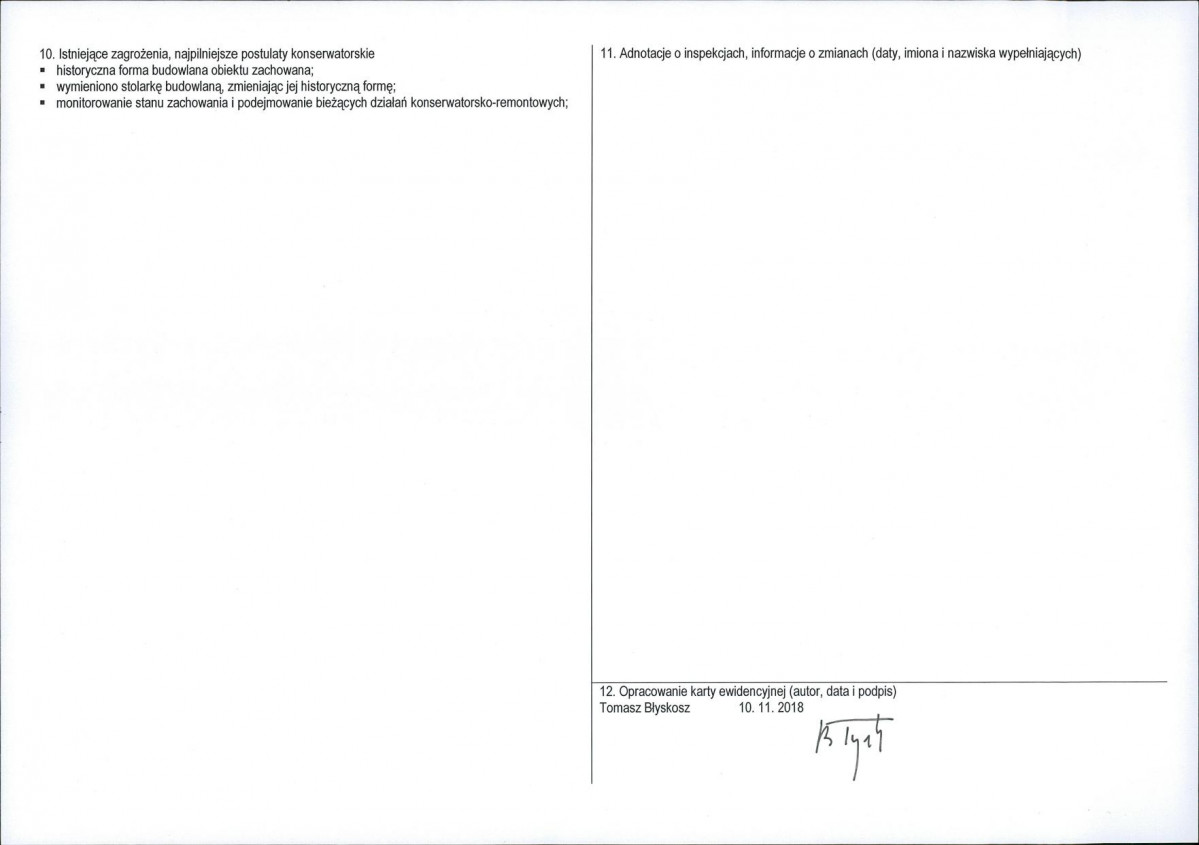 KEZN - Karta obiektu niewpisanego do rejestru, skan nr 2