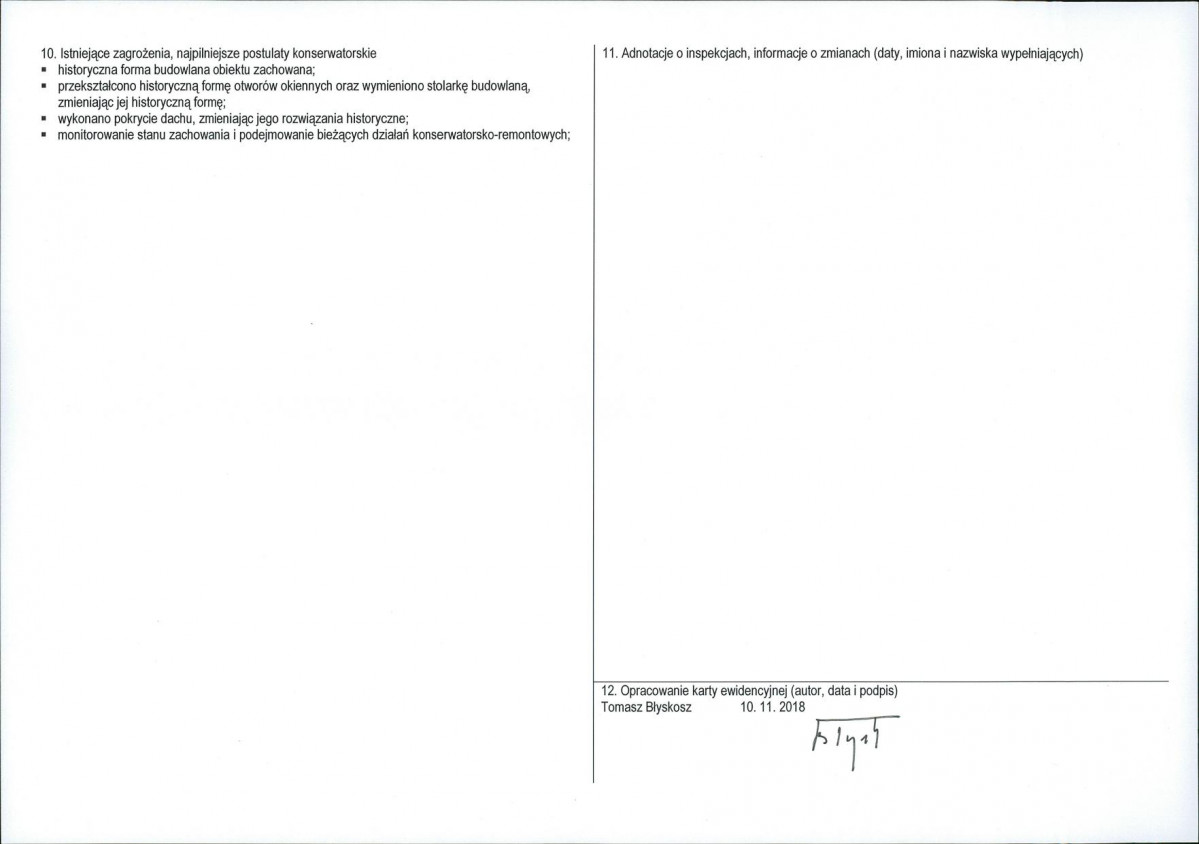 KEZN - Karta obiektu niewpisanego do rejestru, skan nr 2