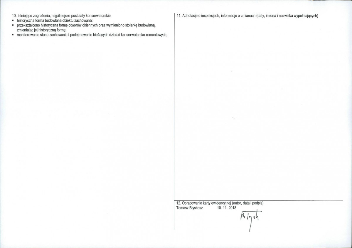 KEZN - Karta obiektu niewpisanego do rejestru, skan nr 2