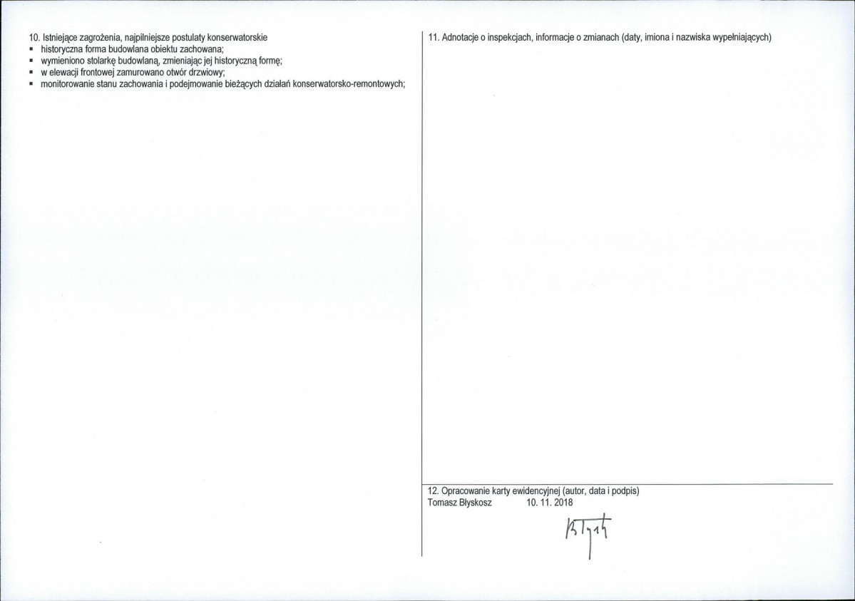 KEZN - Karta obiektu niewpisanego do rejestru, skan nr 2