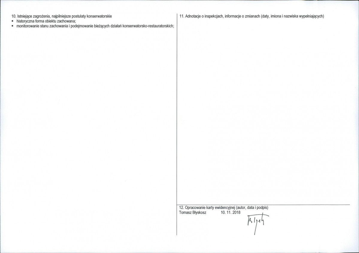 KEZN - Karta obiektu niewpisanego do rejestru, skan nr 2