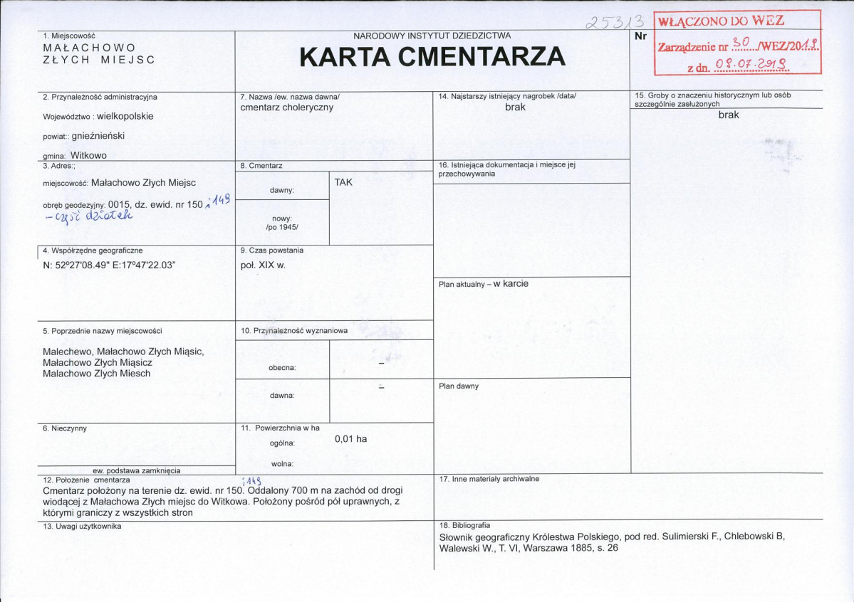 Karta cmentarza, skan nr 1
