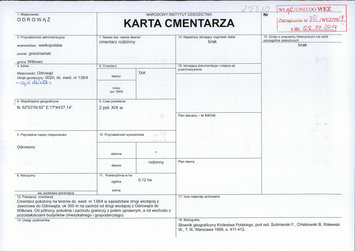 Karta cmentarza, skan nr 1