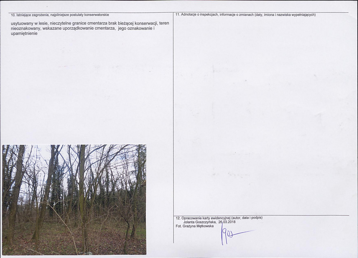 KEZN - Karta obiektu niewpisanego do rejestru, skan nr 2