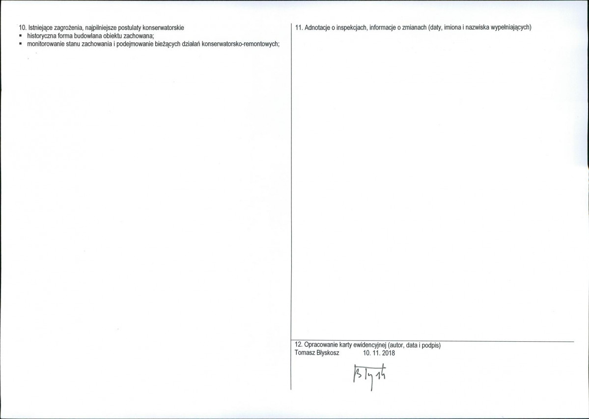 KEZN - Karta obiektu niewpisanego do rejestru, skan nr 2