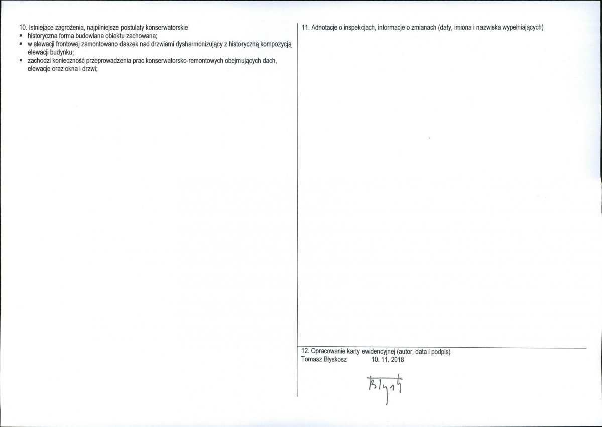 KEZN - Karta obiektu niewpisanego do rejestru, skan nr 2