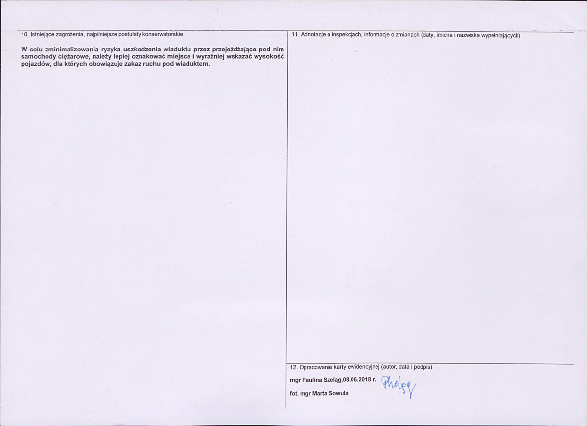 Karta obiektu niewpisanego do rejestru, skan nr 2