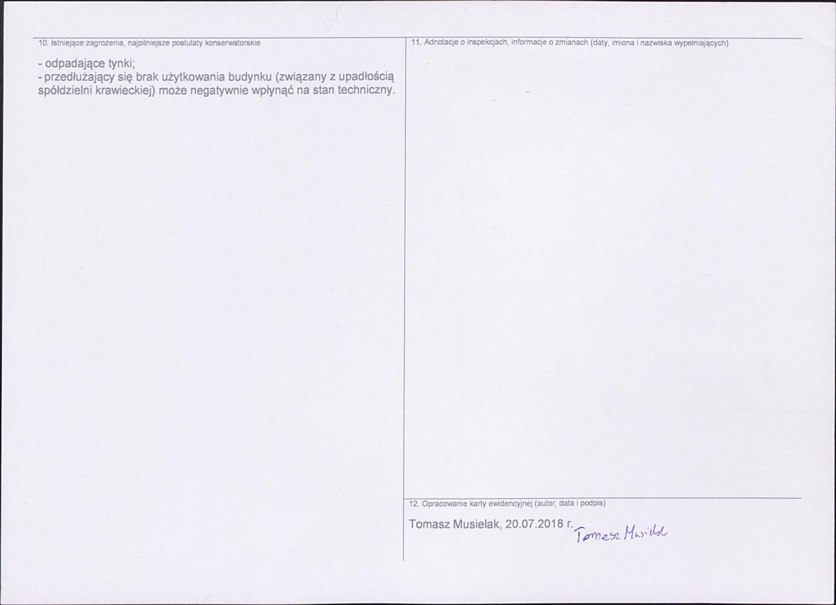 KEZN - Karta obiektu niewpisanego do rejestru, skan nr 2