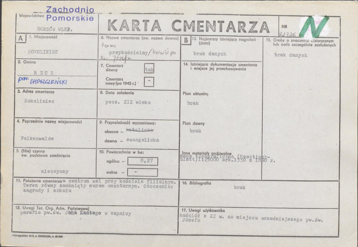 Karta cmentarza, skan nr 1